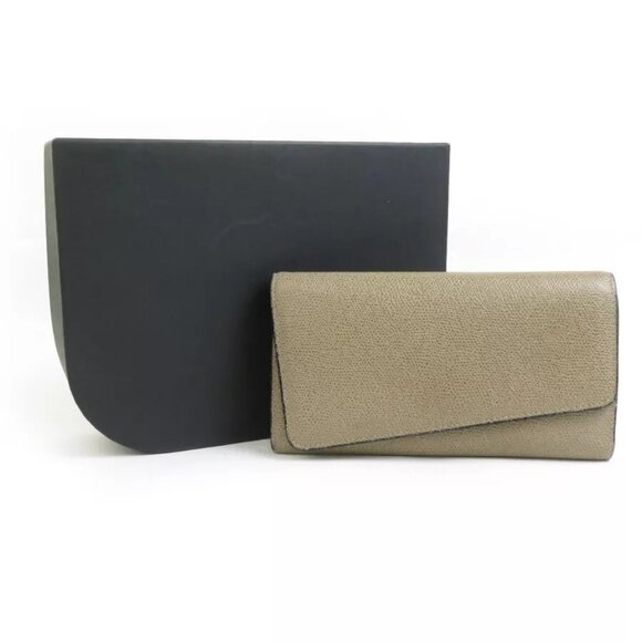 Auth Valextra Long Wallet Beige LeatheR - Picture 1 of 14